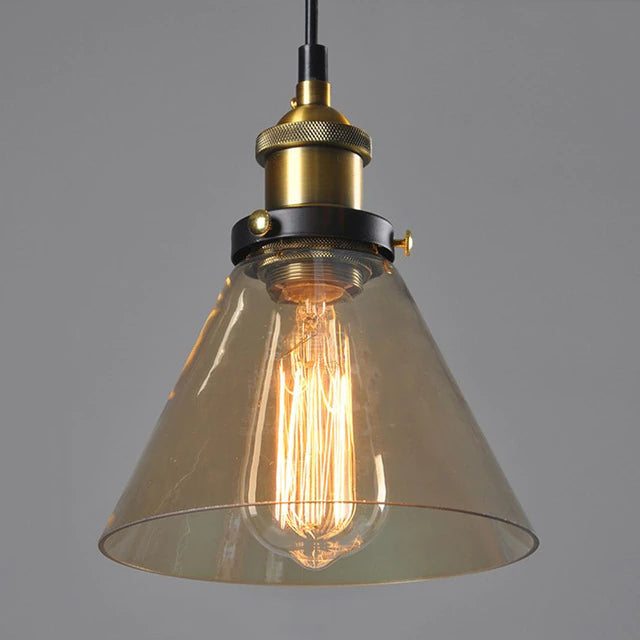 Antique Glass Pendant Light – Vintage Art Deco Hanging Lamp