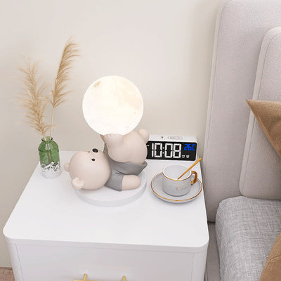 Teddy Bear Moon Lamp – A Cozy Glow for a Warm & Comforting Atmosphere