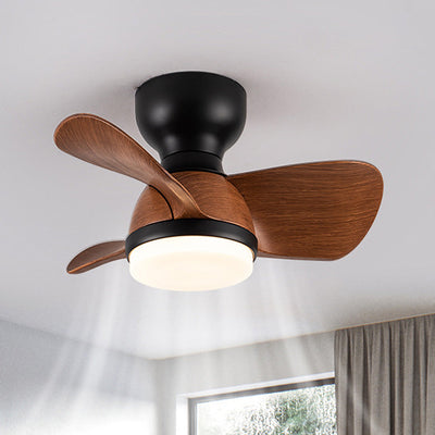 Modern Wooden Ceiling Fan with LED Light & Remote Control (54cm, 3-Colour Light, 220V-240V)