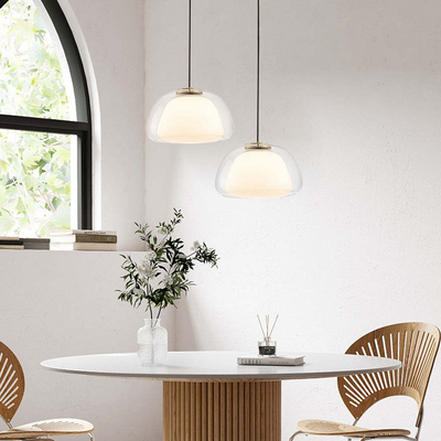 Modern Jelly Pendant Light – Elegant White Glass Shade with Adjustable Drop