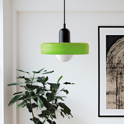 Bauhaus Pendant Light – A Timeless Fusion of Stained Glass & Modern Functionality