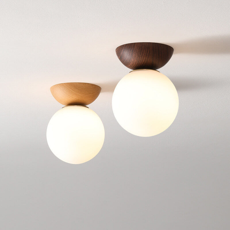 Log Japanese Pendant Lamp – Minimalist LED Ceiling Light with Adjustable Colour Modes