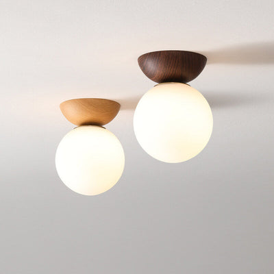 Log Japanese Pendant Lamp – Minimalist LED Ceiling Light with Adjustable Colour Modes