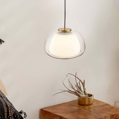 Modern Jelly Pendant Light – Elegant White Glass Shade with Adjustable Drop