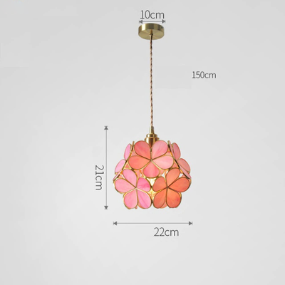 Petal Glass Pendant Light – Elegant Floral-Inspired Hanging Lamp (E27, Adjustable 150cm)