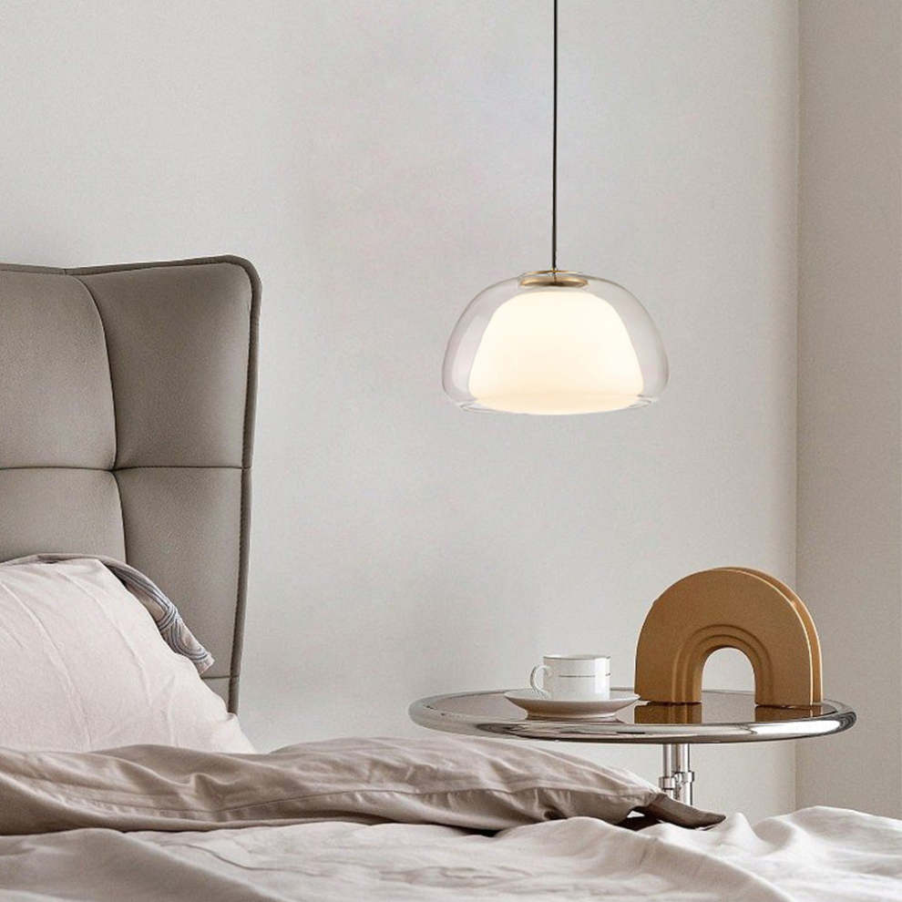Modern Jelly Pendant Light – Elegant White Glass Shade with Adjustable Drop