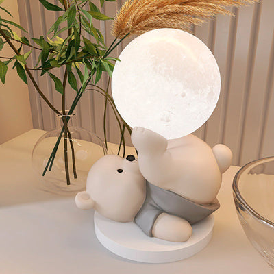 Teddy Bear Moon Lamp – A Cozy Glow for a Warm & Comforting Atmosphere