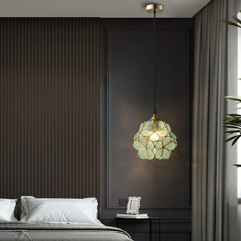 Petal Glass Pendant Light – Elegant Floral-Inspired Hanging Lamp (E27, Adjustable 150cm)