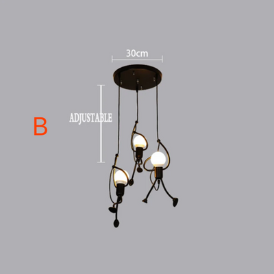 Retro Metal Pendant Light – Playful and Adjustable Design for a Unique Ambiance