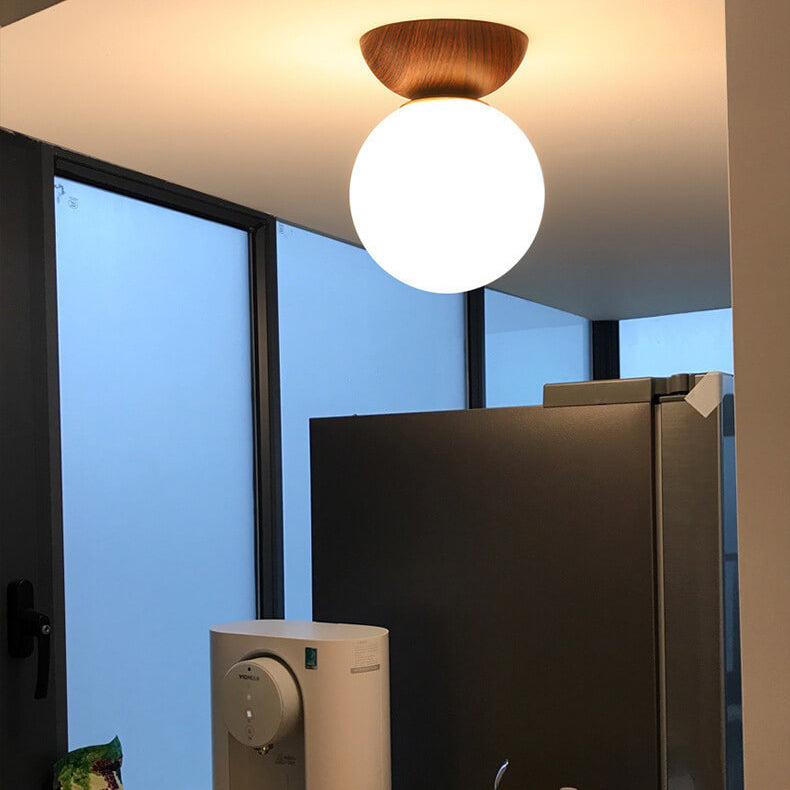 Log Japanese Pendant Lamp – Minimalist LED Ceiling Light with Adjustable Colour Modes