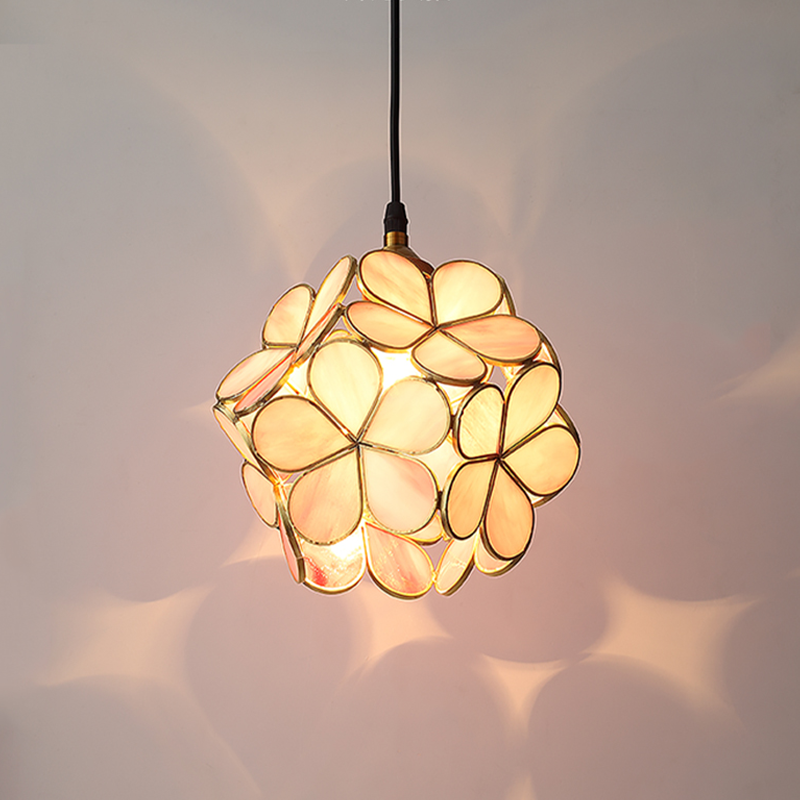 Petal Glass Pendant Light – Elegant Floral-Inspired Hanging Lamp (E27, Adjustable 150cm)