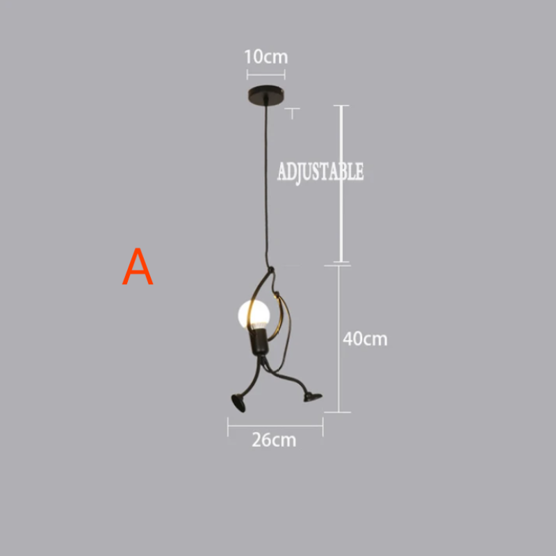 Retro Metal Pendant Light – Playful and Adjustable Design for a Unique Ambiance