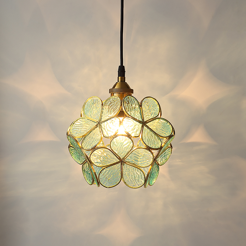Petal Glass Pendant Light – Elegant Floral-Inspired Hanging Lamp (E27, Adjustable 150cm)