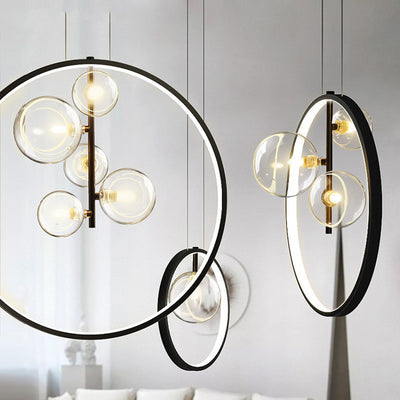 Modern Glass Pendant Light – Elegant Industrial Design for Stylish Interiors