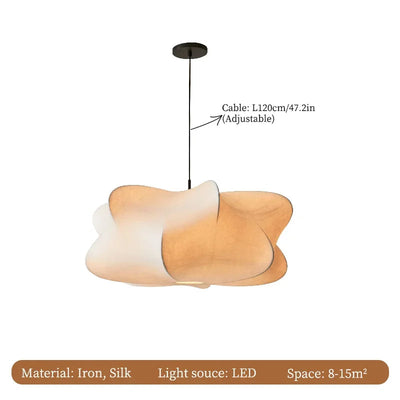 Wabi-Sabi Silk Pendant Light – Embracing Imperfection with Timeless Elegance
