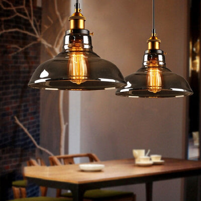 Antique Glass Pendant Light – Vintage Art Deco Hanging Lamp