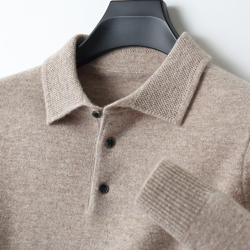 100% Cashmere Polo Sweater – Timeless Elegance & Supreme Comfort