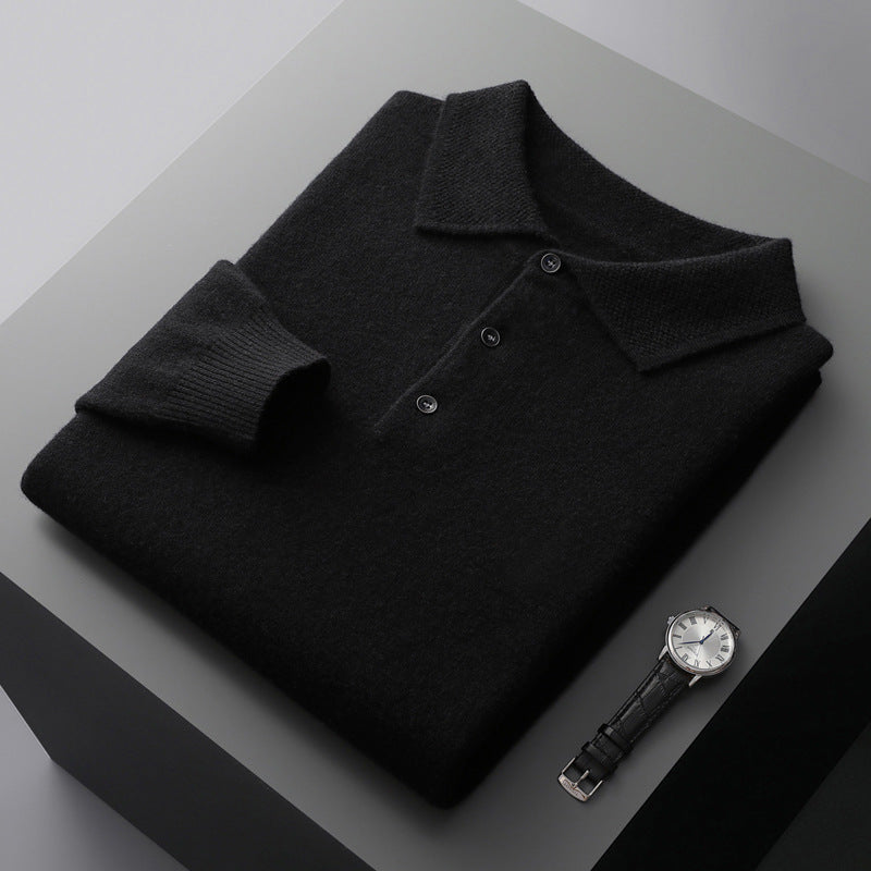 100% Cashmere Polo Sweater – Timeless Elegance & Supreme Comfort
