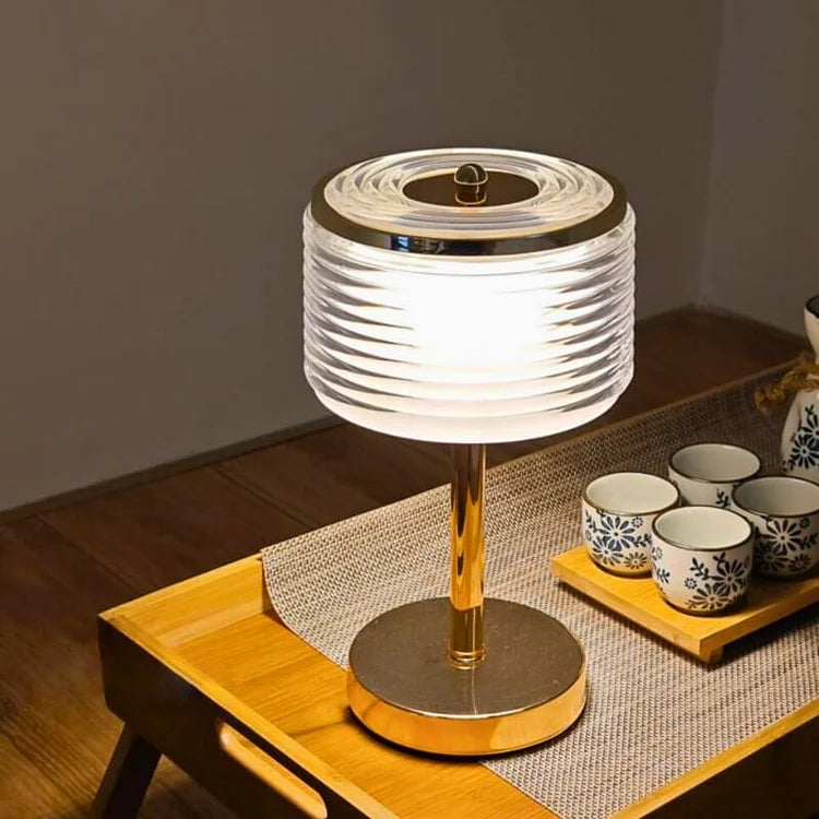 Elegant Crystal Ring Table Lamp – A Statement of Sophistication