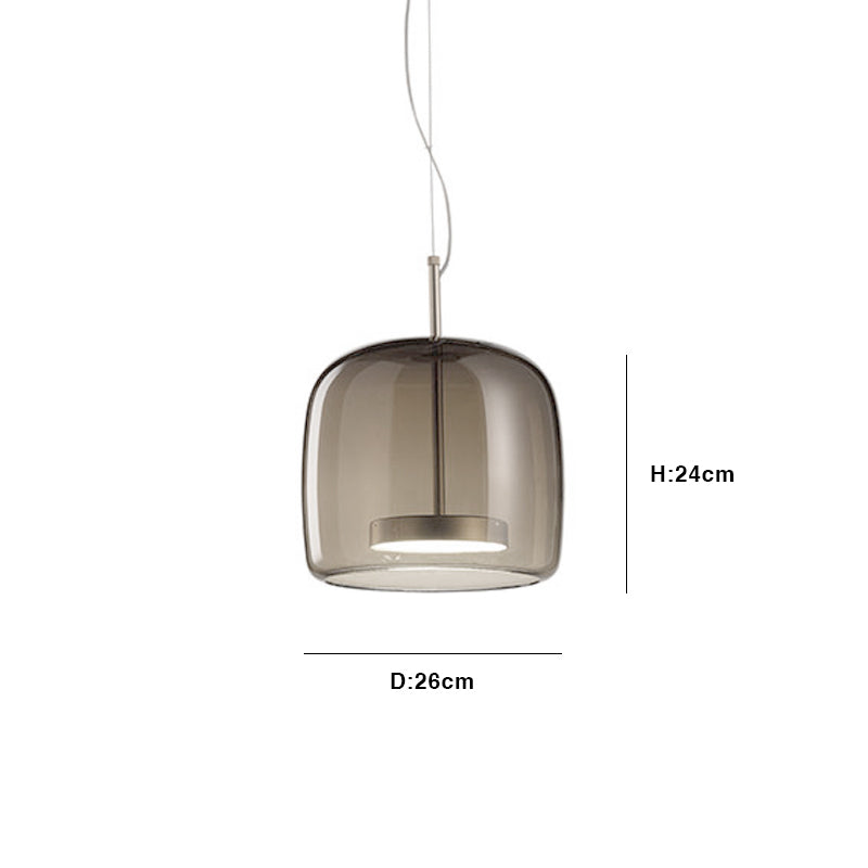 Hotel Glass Pendant Light – Elegant LED Hanging Lamp (110-220V, Glass, 28cm/38cm)