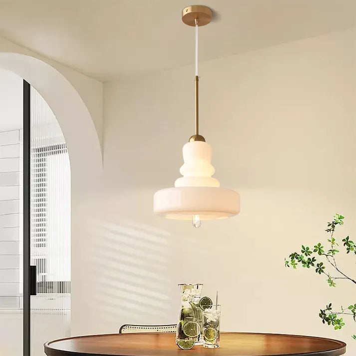 Bauhaus Pumpkin Glass Pendant Light – A Playful Twist on Timeless Elegance