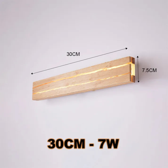 Modern Cracked Wood Wall Light – Natural LED Ambient Lighting