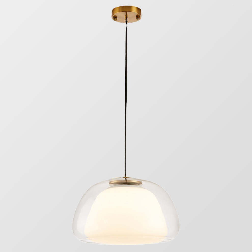 Modern Jelly Pendant Light – Elegant White Glass Shade with Adjustable Drop