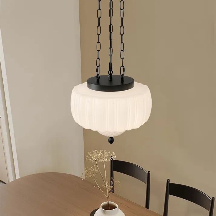 Moderne weiße Minimalist"Modern White Minimalist Pendant Light – Elegant & Adjustable Design"en Pendelleuchte