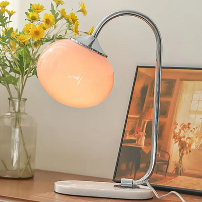 Marshmallow Metal & Glass Table Lamp – Soft Diffused Light for a Cosy Ambience