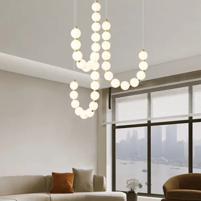 Luxury White Necklace Chandelier – Elegant Jewellery-Inspired Lighting