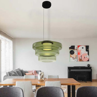 Moon Pendant Light – Elegant Glass Hanging Lamp with Adjustable Suspension (12W LED, Warm Light)