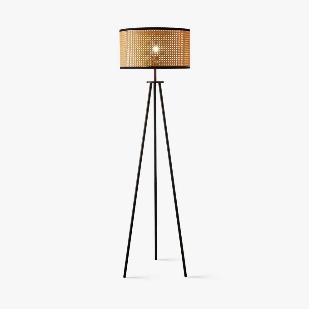 Rattan Tripod Floor Lamp – Natural Elegance with Modern Style