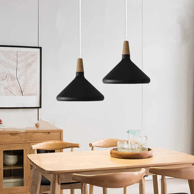 French Macaron Cone Pendant Light – Playful & Elegant Metal Hanging Lamp (E26/E27)