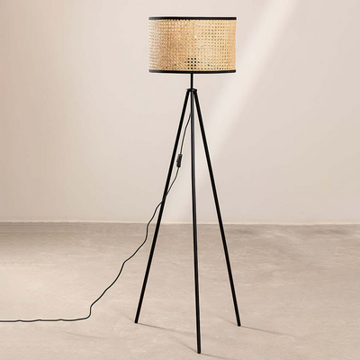 Rattan Tripod Floor Lamp – Natural Elegance with Modern Style