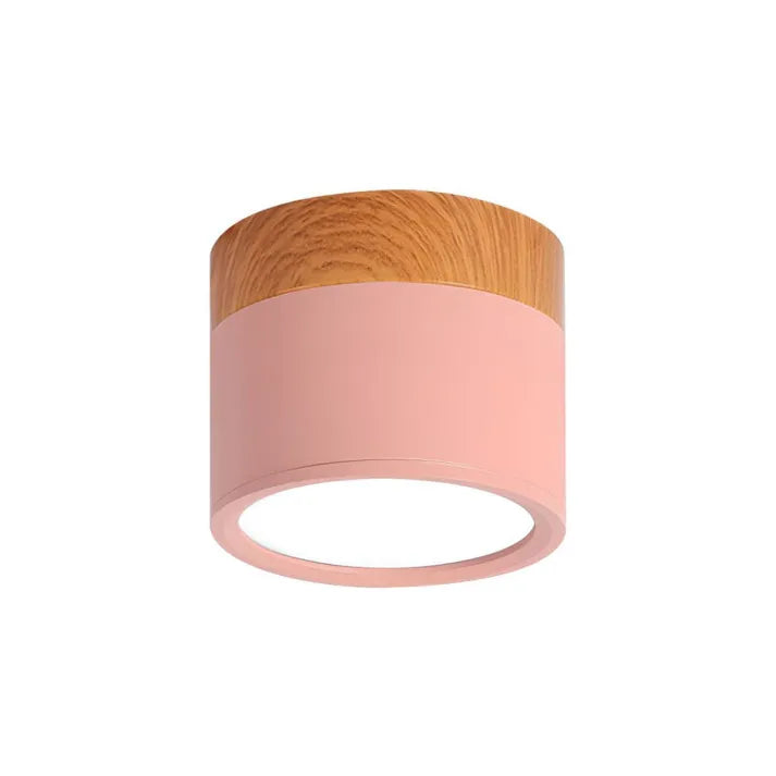 Nordic Cylinder LED Ceiling Light – Minimalist Flush Mount for Modern Hallways