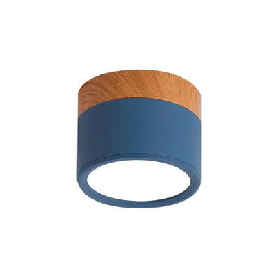 Nordic Cylinder LED Ceiling Light – Minimalist Flush Mount for Modern Hallways