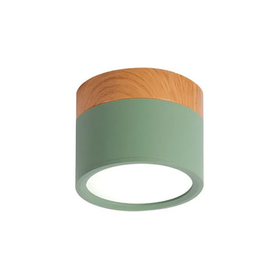 Nordic Cylinder LED Ceiling Light – Minimalist Flush Mount for Modern Hallways