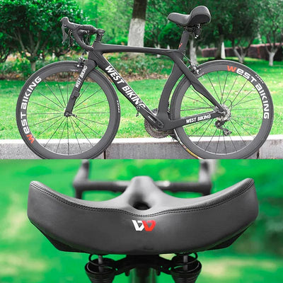 CycloComfort Extra-Wide Bike Saddle – Ergonomic & Shock-Absorbing Comfort