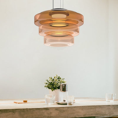 Moon Pendant Light – Elegant Glass Hanging Lamp with Adjustable Suspension (12W LED, Warm Light)