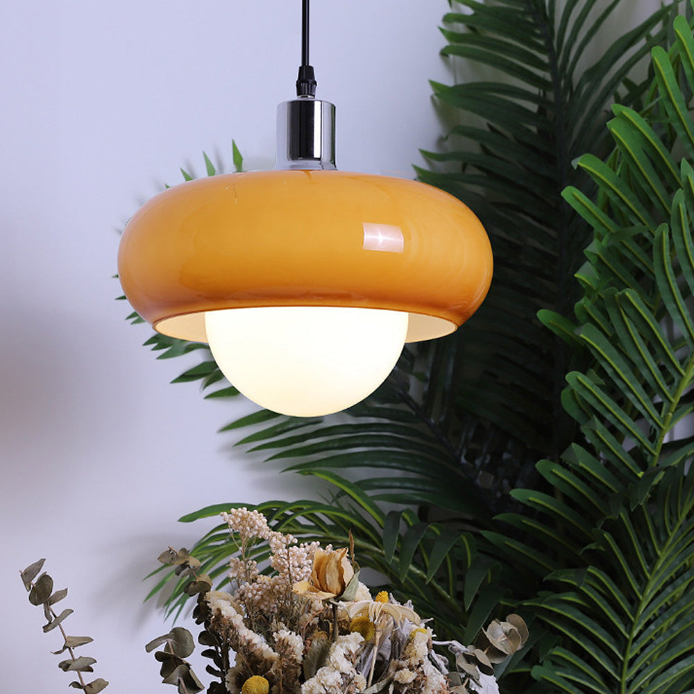 Bauhaus Coffee Glass Pendant Light – A Fusion of Art & Functionality