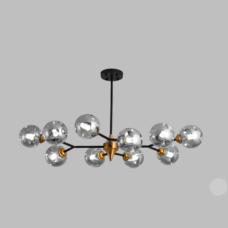 Nordic Glass Ball LED Chandelier – Modern Flush Mount Ceiling Light