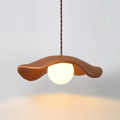 Wabi-Sabi Lotus Leaf Pendant Light – Minimalist Elegance for Dining Spaces