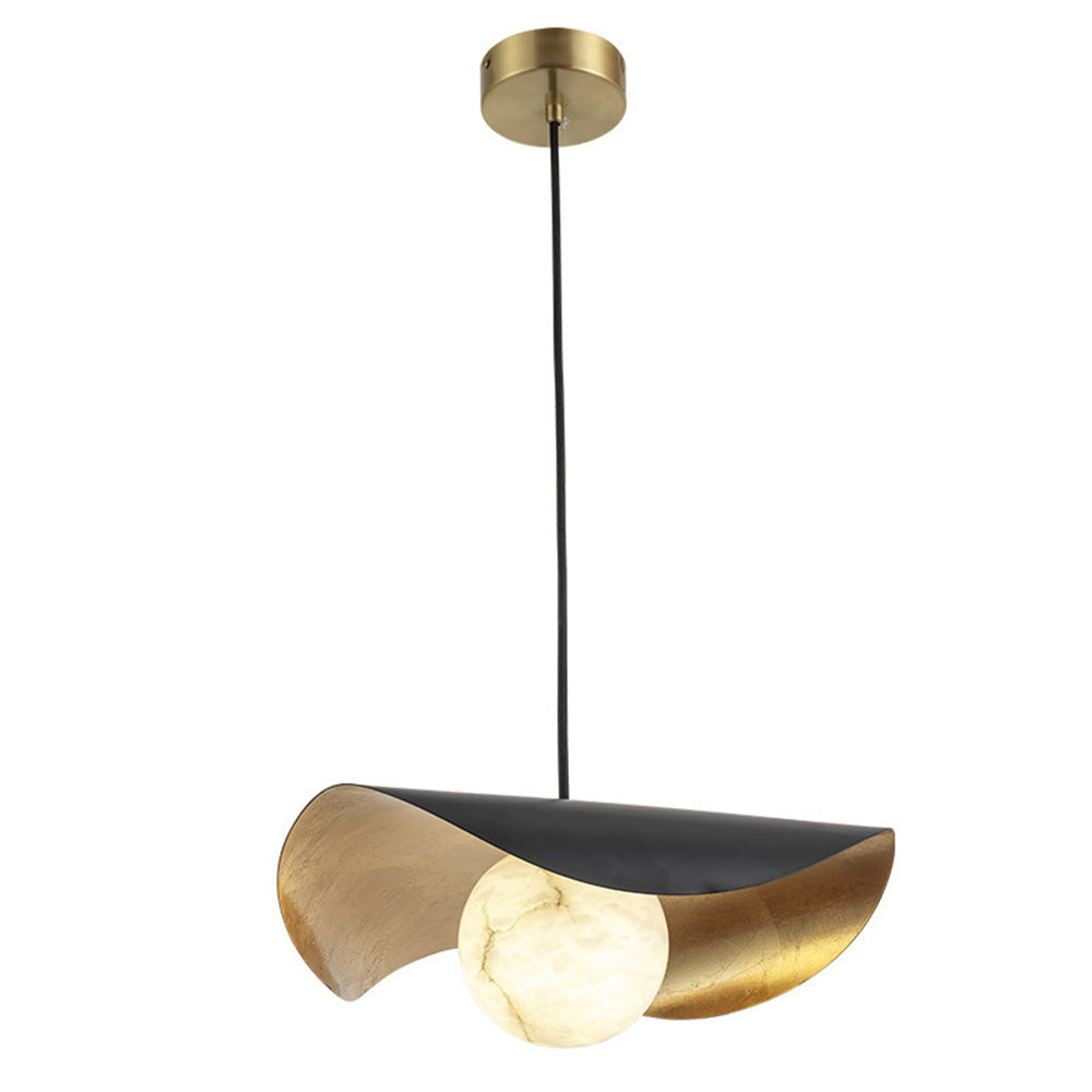 Modern Metal Pendant Light – Sleek Statement Ceiling Fixture (Adjustable, Warm/Cool Light, 220V)