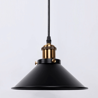 Vintage Brass Cone Pendant Light – Classic Industrial-Inspired Hanging Lamp