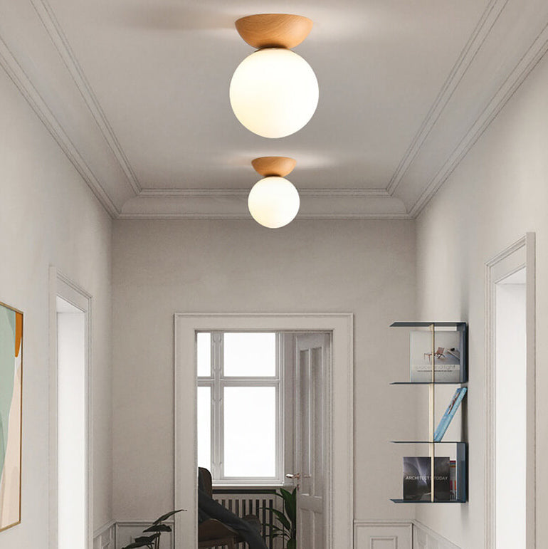 Log Japanese Pendant Lamp – Minimalist LED Ceiling Light with Adjustable Colour Modes
