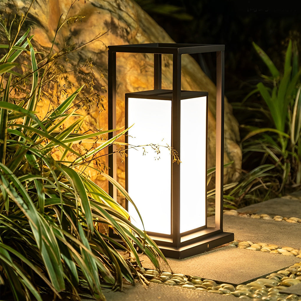Solar Patio Lamp – Waterproof Stainless Steel LED Outdoor Light