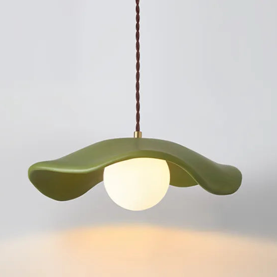 Wabi-Sabi Lotus Leaf Pendant Light – Minimalist Elegance for Dining Spaces