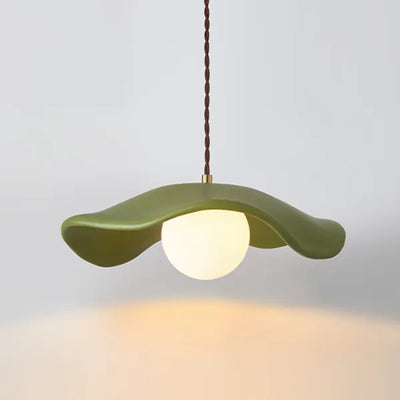 Wabi-Sabi Lotus Leaf Pendant Light – Minimalist Elegance for Dining Spaces