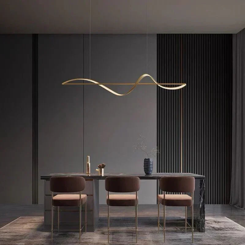 Whisper Linear Island Light – Elegant LED Pendant for Modern Interiors