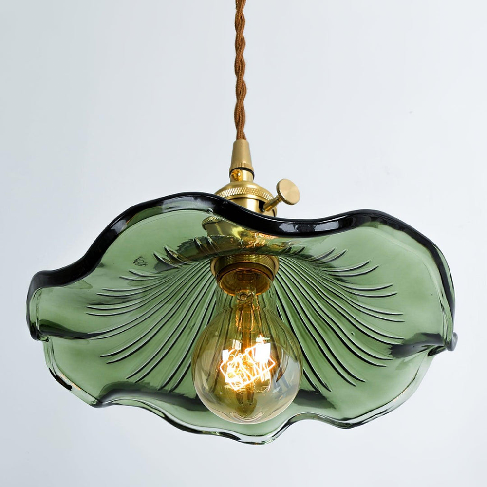 Floral Glass Pendant Light – Elegant LED Hanging Lamp for Sophisticated Interiors